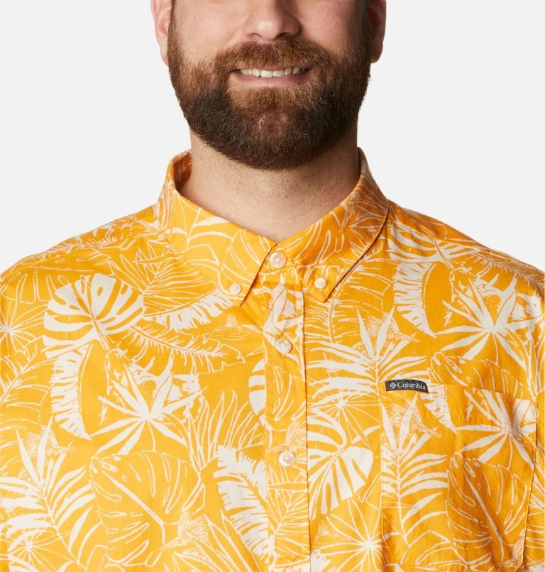 Men's Columbia Rapid Rivers Printed Short Sleeve Shirts Mango | Plus Size CA-S34A0